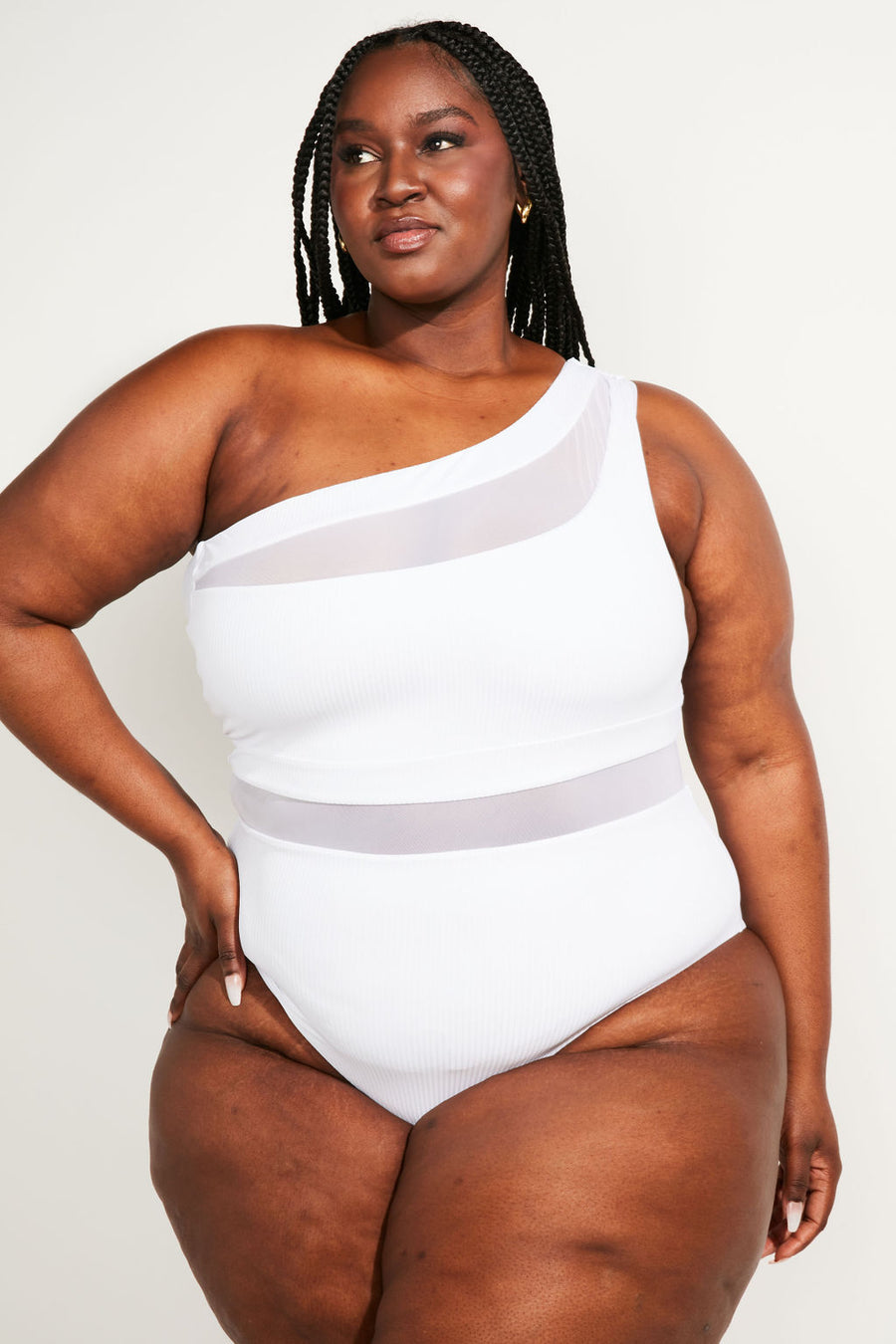 Elite Panelled Long Line One Piece Swimsuit