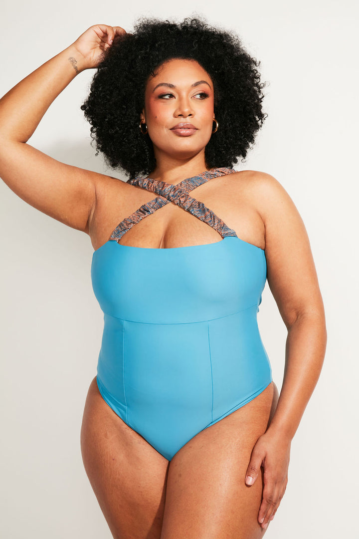 Nomad Summer E/F/G Cup Lace Up Swim Bra Top by Baku Swimwear Online, THE  ICONIC