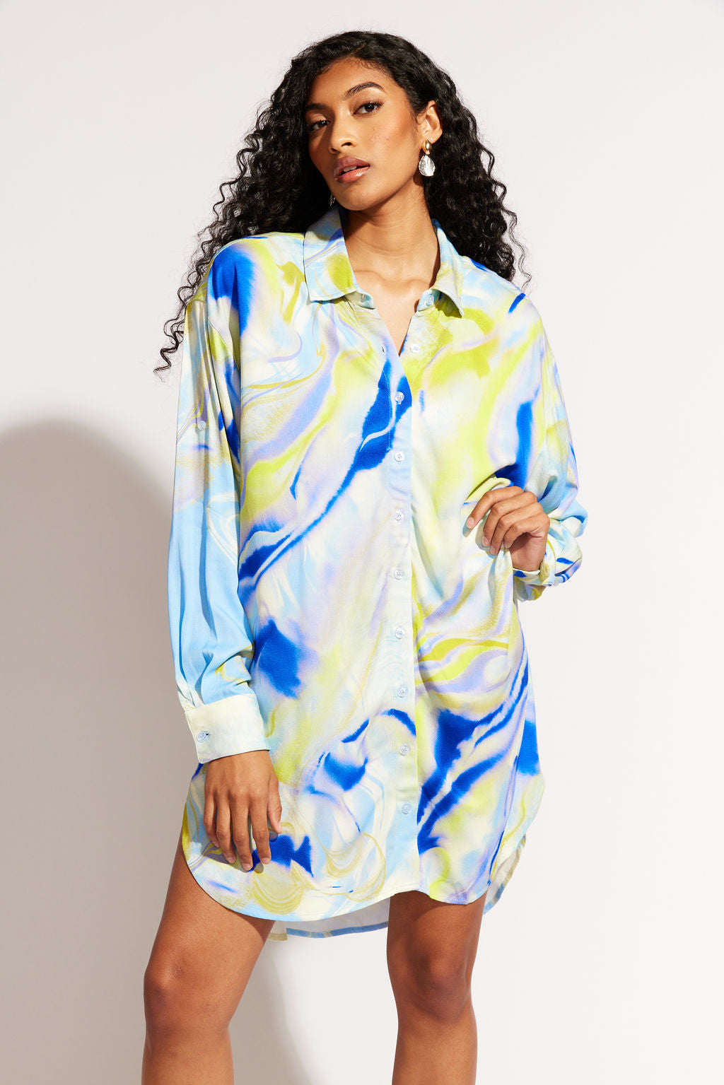 Sol Button-Up Shirt Dress Lenzing™ Ecovero™ - Nomads Swimwear