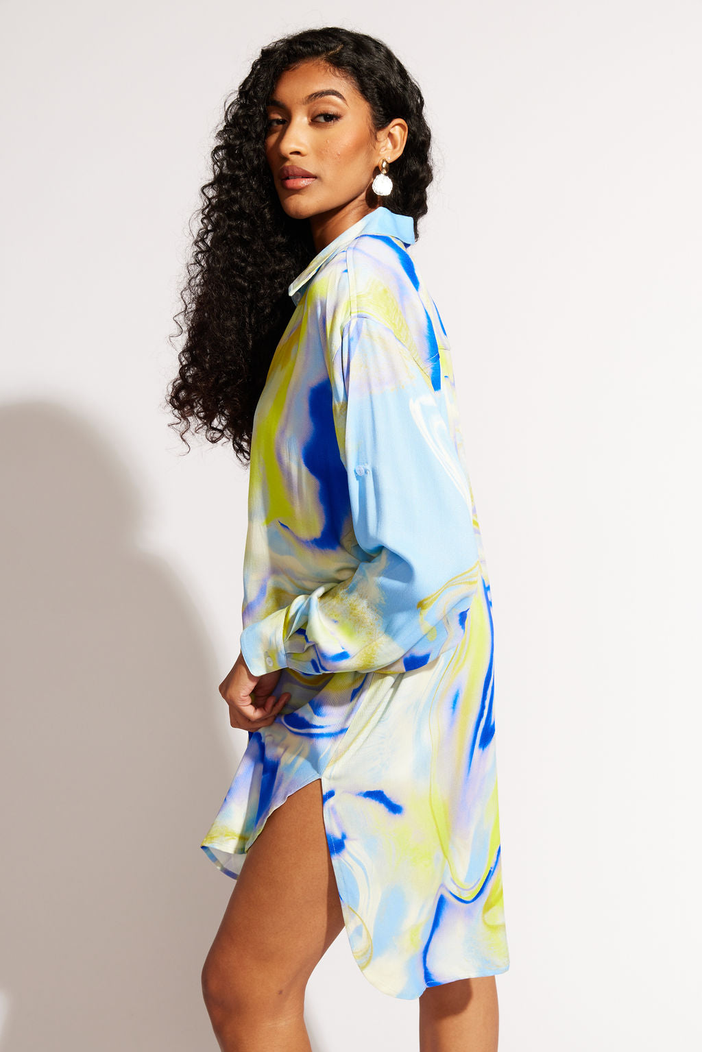 Sol Button-Up Shirt Dress Lenzing™ Ecovero™ - Nomads Swimwear