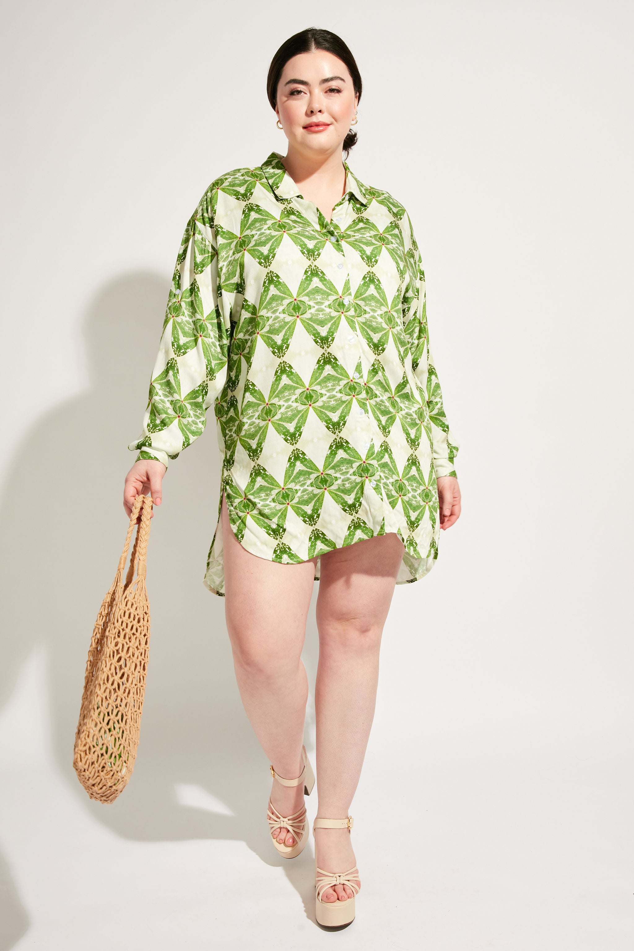 Sol Button-Up Shirt Dress Lenzing™ Ecovero™ - Nomads Swimwear